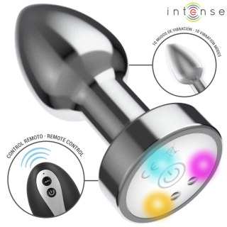 Intense Plug LED S - Metalowy wibrujący korek analny z pilotem