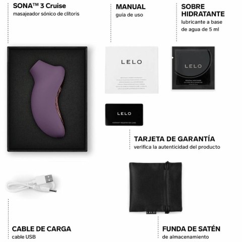 LELO SONA 3 Cruise Plum - soniczny masażer z technologią Cruise Control