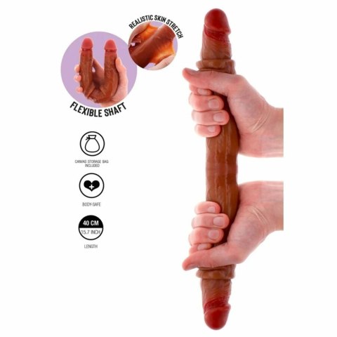 ToyJoy Get Real silikonowy model dwustronny karmelowy 40 cm