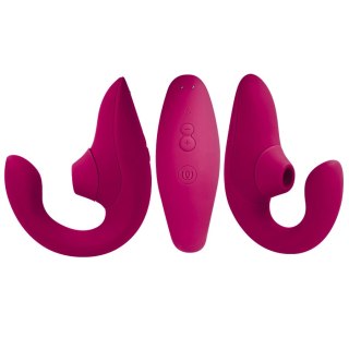 Womanizer Blend Rabbit - stymulator powietrzny i wibracyjny, żywy roż
