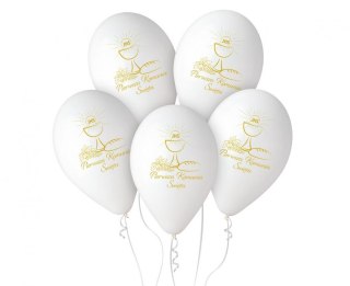 Balony 30cm premium Pierwsza Komunia Św. (kielich) 5szt. GS110/PKKI