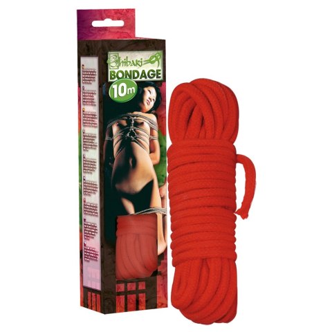 Shibari Bondage Red Rope 10 m bawełniany sznur do technik wiązania 0,7 cm czerwony