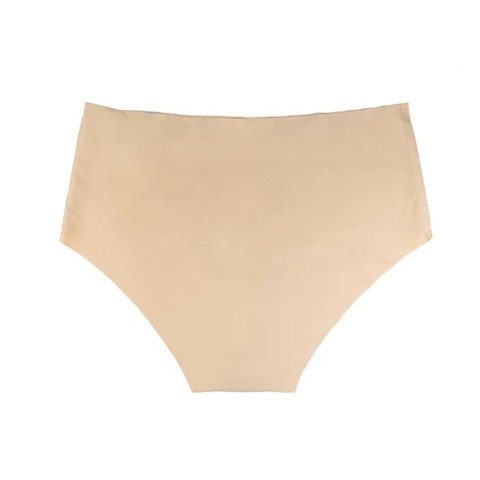 Bye Bra Invisible High Brief M beżowe i czarne bezszwowe majtki