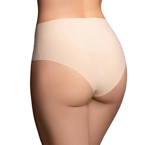 Bye Bra Invisible High Brief M beżowe i czarne bezszwowe majtki
