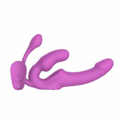 Teazers Strapless Strap-On Pink - System bezpaskowy z wibracjami i pilotem