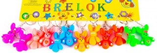 Brelok 12szt. królik z sercem