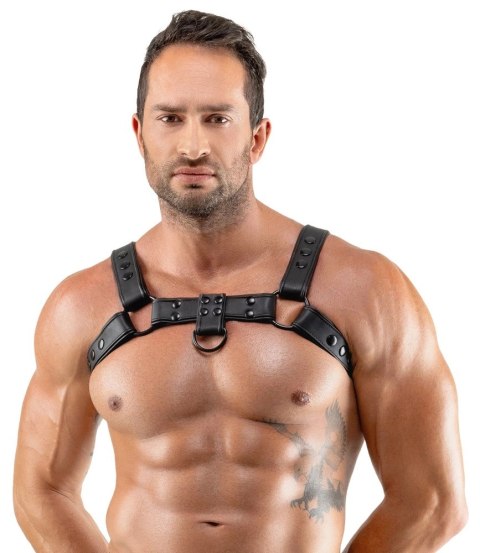 Svenjoyment Men's Chest Harness czarny, regulowany, ekoskora