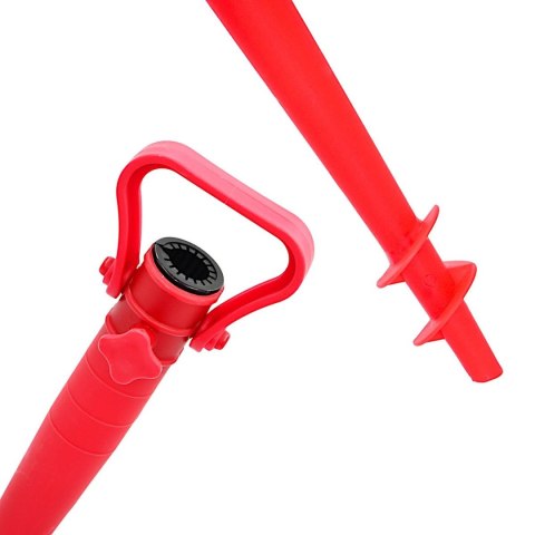 BAZA MOCOWANIE DO PARASOLA PLASTIKOWA WKRĘCANA 39CM CZERWONA