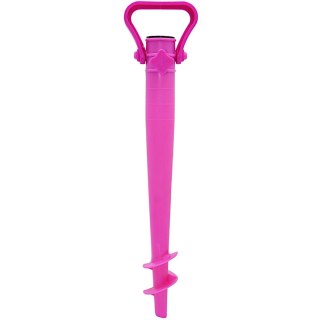 BAZA MOCOWANIE DO PARASOLA PLASTIKOWA WKRĘCANA 39CM RÓŻOWA