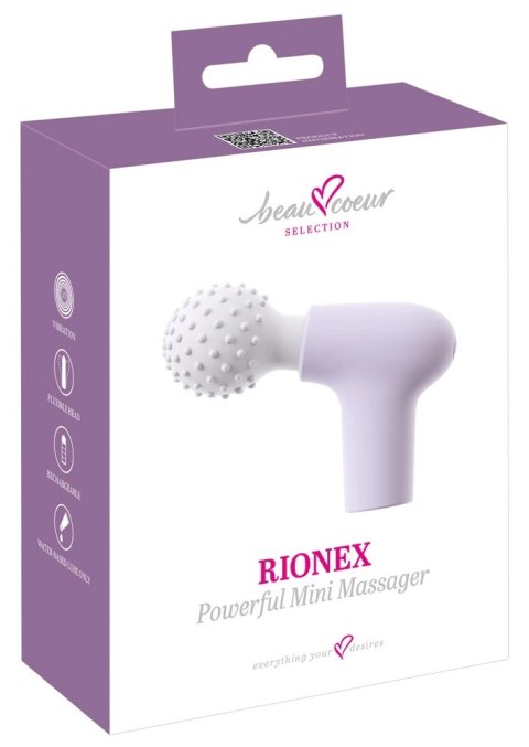 Beau coeur RIONEX Mini - kompaktowy masażer punktowy USB, silikonowy