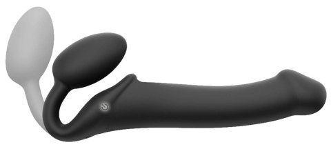 Strap-on-me Vibrating Bendable Strap-On M Czarny, 3 silniki, silikon