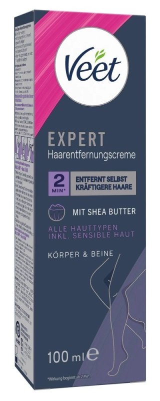 Veet EXPERT Krem do Depilacji Ciała i Nog 100ml, Shea Butter