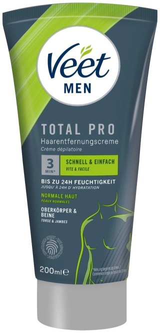 Veet Men Total Pro Krem do Depilacji Ciała 200 ml