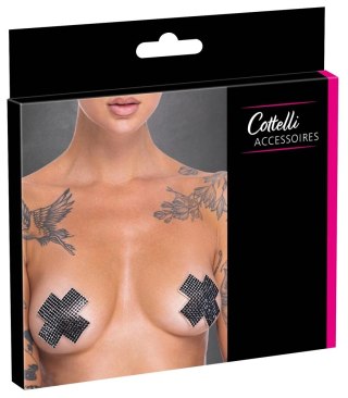 Cottelli ACCESSOIRES ozdoby na ciało Cross czarne 7,5x7,5 cm wielorazowe