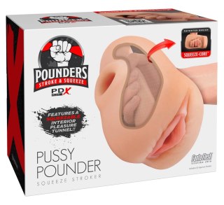 PDX Plus Pounder Squeeze - innowacyjna maszyna intymna Fanta Flesh 18 cm