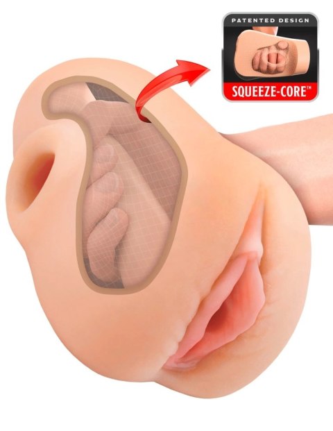 PDX Plus Pounder Squeeze - innowacyjna maszyna intymna Fanta Flesh 18 cm