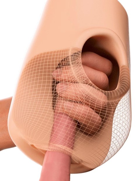 PDX Plus Pounder Squeeze - innowacyjna maszyna intymna Fanta Flesh 18 cm