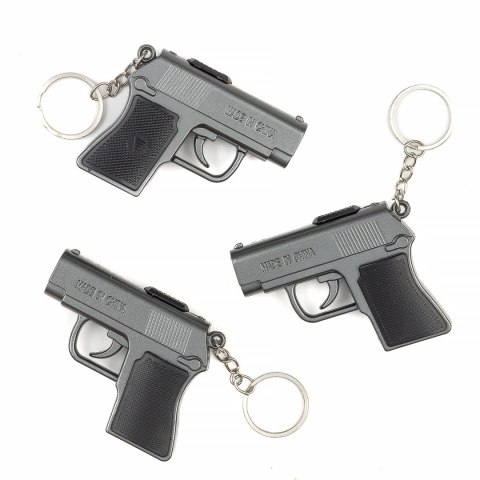 Brelok pistolet latarka z laserem | B-2252
