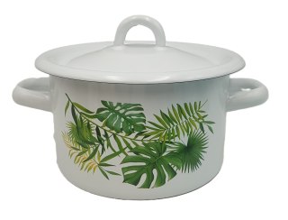 Garnek emaliowany z pokrywką 2l / 16cm MONSTERA