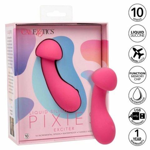 CalExotics Pixies Exciter rożowy - silikonowy masażer dwustronny 10 trybow