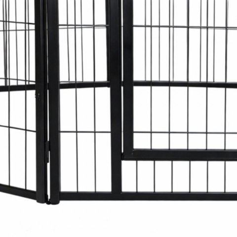 Kojec metalowy, klatka dla psa z bramką, wybieg, 8 paneli 80x80 KOT32