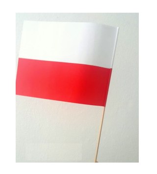 Flaga papierowa biało-czerwona chorągiewki 25szt. | 8510