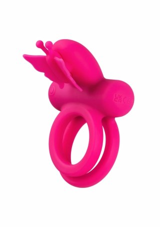 CalExotics Butterfly Dual Ring silikonowy pierścień wibrujący USB
