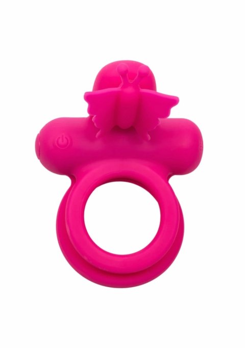 CalExotics Butterfly Dual Ring silikonowy pierścień wibrujący USB