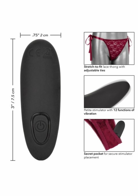 CalExotics Remote Control Lace Thong Set - Koronkowy zestaw z pilotem