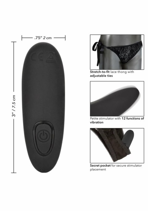 CalExotics Remote Control Lace Thong Set z bezprzewodowym sterowaniem