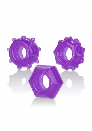 CalExotics Reversible Ring Set - Zestaw 3 elastycznych pierścieni dwustronnych