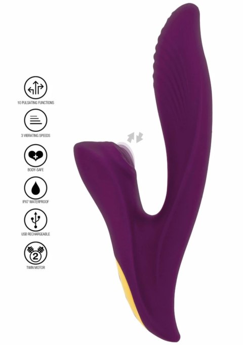 Athena Tapping Sensation Vibrator silikonowy, wodoodporny, 10 trybow