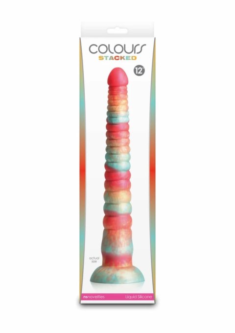 Colours Stacked 12 inch - model trojkolorowy, silikon premium, 30 cm