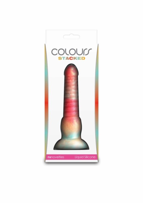 Colours Stacked 6 inch - model trojkolorowy, silikon premium, 15 cm