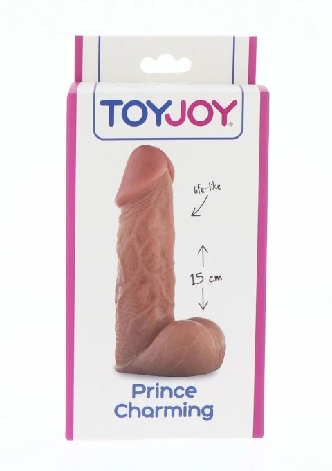 Prince Charming Dong 15 cm - model anatomiczny, silikonowy, beżowy