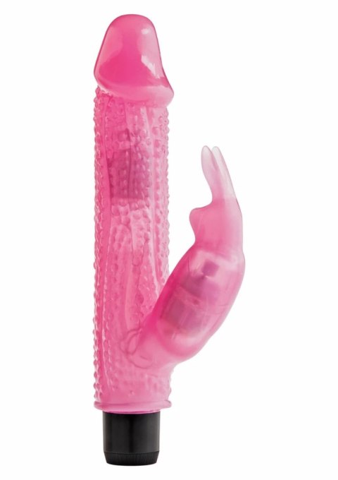 TOYJOY Crystal Dancer Rabbit - transparentny masażer z funkcją rotacji