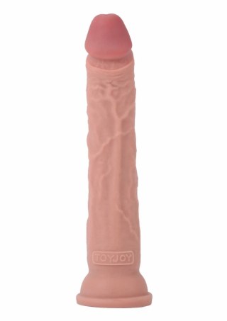 TOYJOY Deluxe Dual Density Dong 30 cm TPE z przyssawką, beżowy