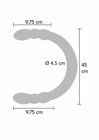 TOYJOY Double Digger Dong 45 cm - dwustronny model z PVC, transparentny