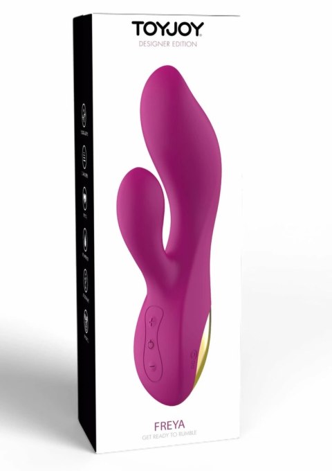 TOYJOY Freya Rumble Vibrator silikonowy podwojny silnik fioletowy