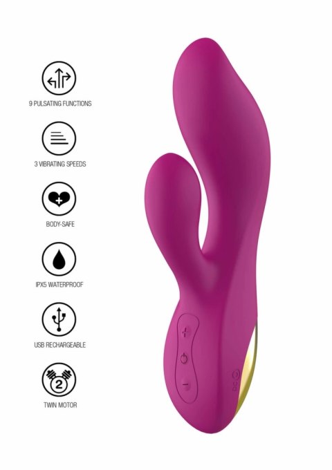 TOYJOY Freya Rumble Vibrator silikonowy podwojny silnik fioletowy