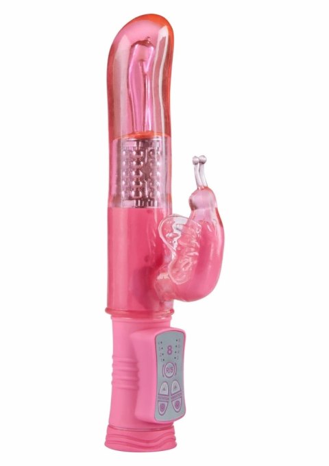 TOYJOY Happy Hugging Butterfly - wibrator z motylkiem, 8 trybow, 4 prędkości