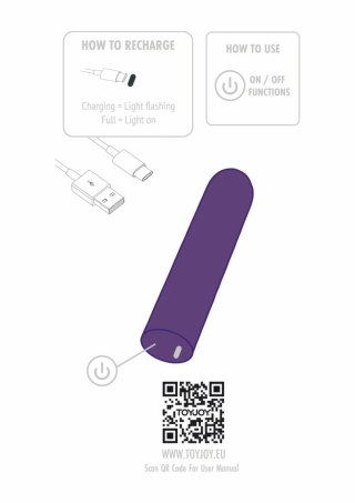 TOYJOY Pocket Stimulator Designer Edition - kompaktowy model USB-C, 3 nakładki