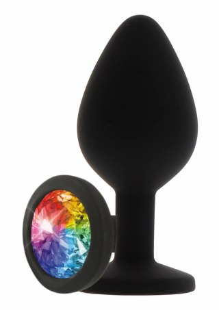 TOYJOY Rainbow Booty Jewel Medium silikonowy z ozdobnym kryształem