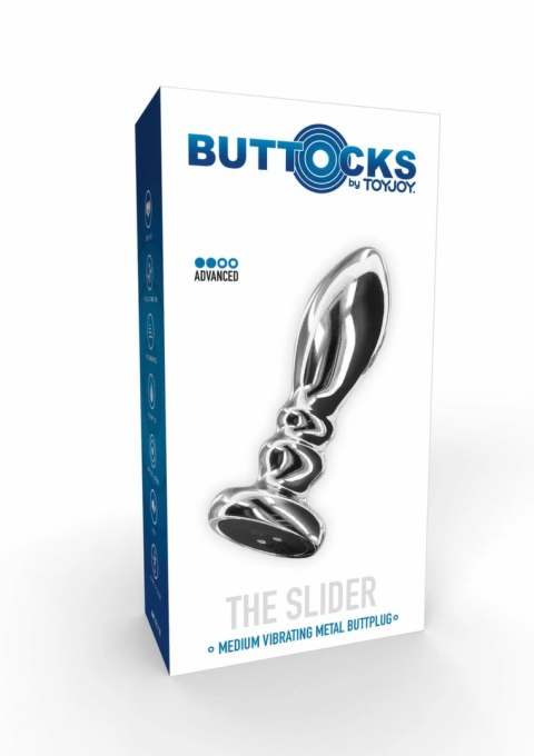 TOYJOY The Slider Vibrating Plug Medium stalowy, 7 trybow wibracji