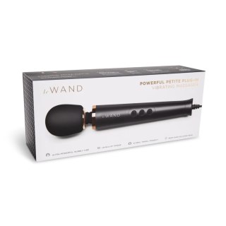 Le Wand Powerful Petite Plug-In Czarny - Kompaktowy Masażer Przewodowy
