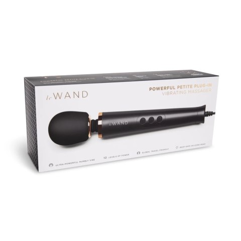 Le Wand Powerful Petite Plug-In Czarny - Kompaktowy Masażer Przewodowy