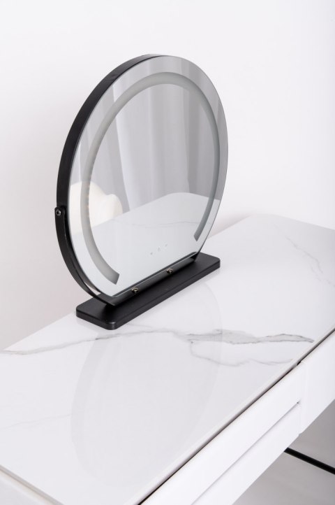 Toaletka kosmetyczna LED Marmurek blat 80 cm Ana - kolor biały