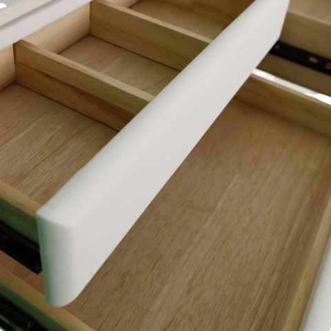 Toaletka kosmetyczna LED Marmurek blat 80 cm Ana - kolor biały