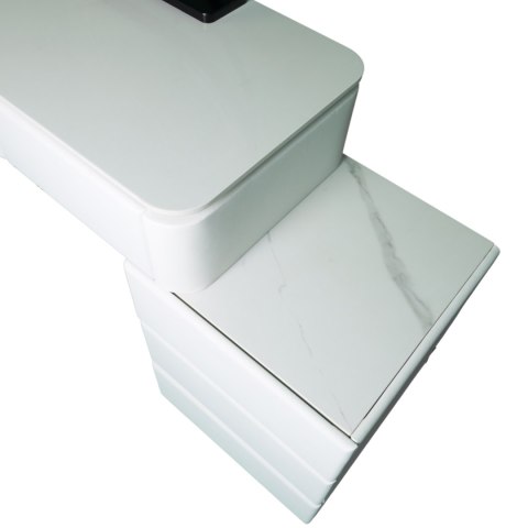 Toaletka kosmetyczna LED Marmurek blat 80 cm Ana - kolor biały