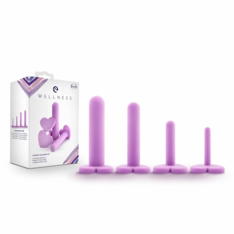 Blush Wellness Zestaw Anatomicznych Rozszerzaczy Silikonowych Fioletowych 4szt